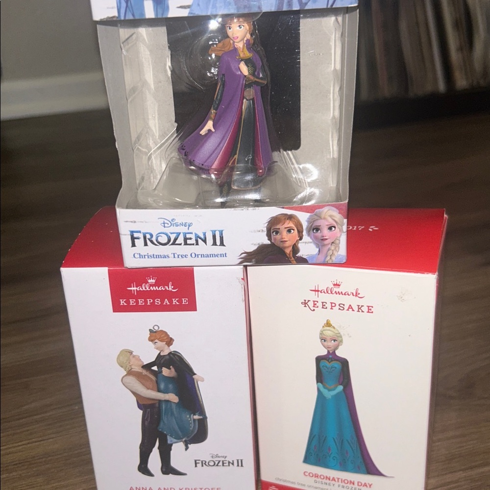 Hallmark Keepsake Frozen Character Ornaments - Purple, Blue, Black
